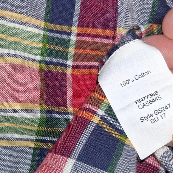 EUC J. Crew Factory Madras Size XL Plaid Button Down Shirt Dress!! - Picture 10 of 14